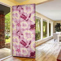 Aloha Hawaii Paniolo Lokelani Rose Palaka Door Cover Coastal Rodeo LT7 - Polynesian Pride