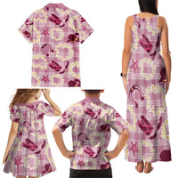 Aloha Hawaii Paniolo Lokelani Rose Palaka Family Matching Tank Maxi Dress and Hawaiian Shirt Coastal Rodeo LT7 - Polynesian Pride