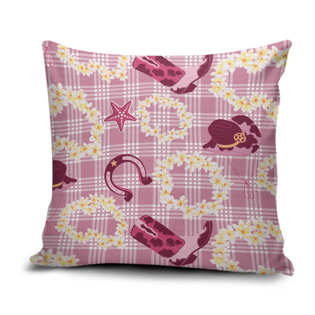Aloha Hawaii Paniolo Lokelani Rose Palaka Pillow Cover Coastal Rodeo LT7 Rose Pink - Polynesian Pride