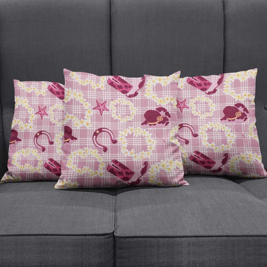 Aloha Hawaii Paniolo Lokelani Rose Palaka Pillow Cover Coastal Rodeo LT7 - Polynesian Pride