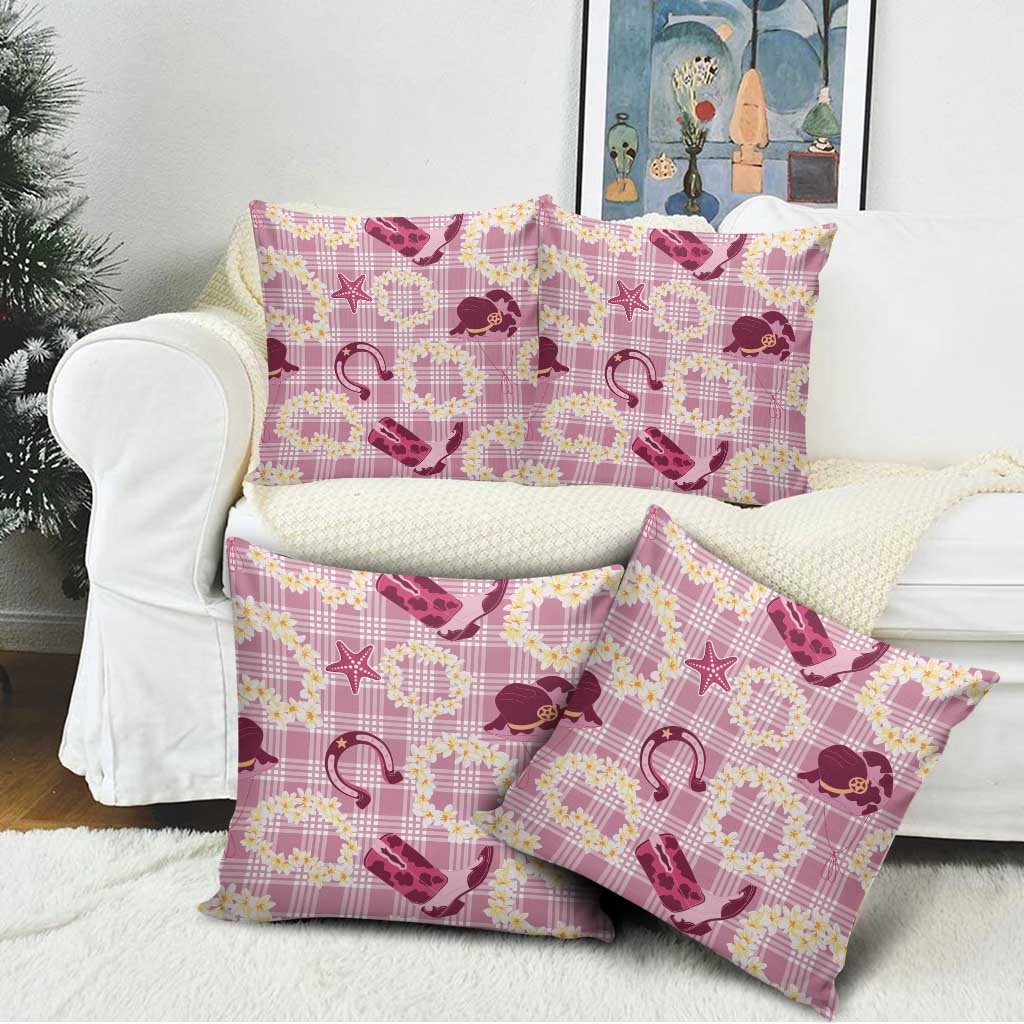 Aloha Hawaii Paniolo Lokelani Rose Palaka Pillow Cover Coastal Rodeo LT7 - Polynesian Pride