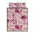 Aloha Hawaii Paniolo Lokelani Rose Palaka Quilt Bed Set Coastal Rodeo - Polynesian Pride