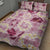 Aloha Hawaii Paniolo Lokelani Rose Palaka Quilt Bed Set Coastal Rodeo - Polynesian Pride