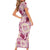 Aloha Hawaii Paniolo Lokelani Rose Palaka Short Sleeve Bodycon Dress Coastal Rodeo - Polynesian Pride
