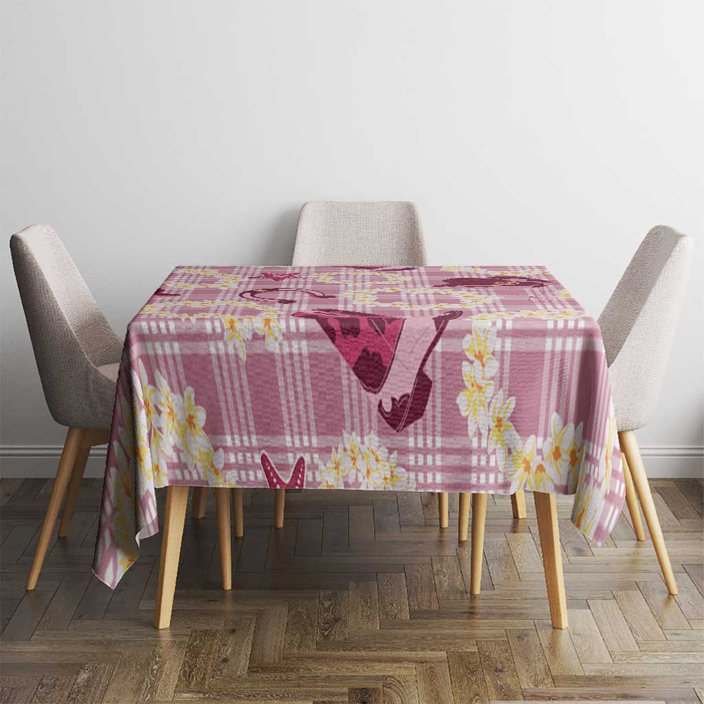 Aloha Hawaii Paniolo Lokelani Rose Palaka Tablecloth Coastal Rodeo - Polynesian Pride