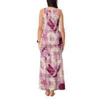 Aloha Hawaii Paniolo Lokelani Rose Palaka Tank Maxi Dress Coastal Rodeo - Polynesian Pride