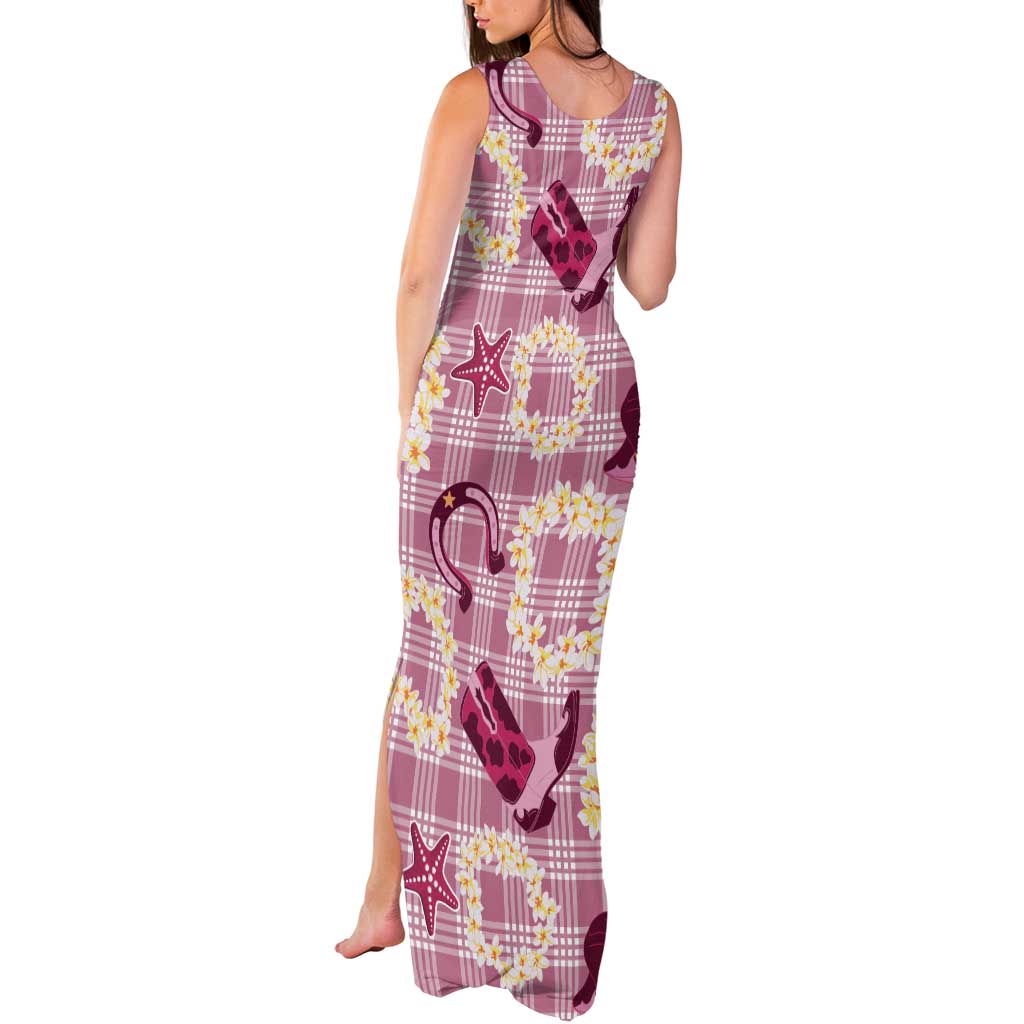 Aloha Hawaii Paniolo Lokelani Rose Palaka Tank Maxi Dress Coastal Rodeo - Polynesian Pride
