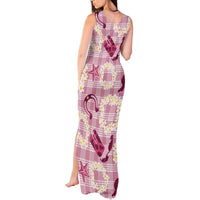 Aloha Hawaii Paniolo Lokelani Rose Palaka Tank Maxi Dress Coastal Rodeo - Polynesian Pride