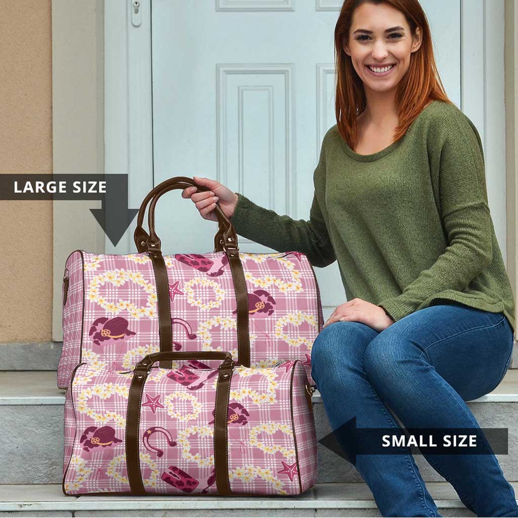 Aloha Hawaii Paniolo Lokelani Rose Palaka Travel Bag Coastal Rodeo - Polynesian Pride