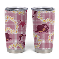 Aloha Hawaii Paniolo Lokelani Rose Palaka Tumbler Cup Coastal Rodeo LT7 Rose Pink - Polynesian Pride