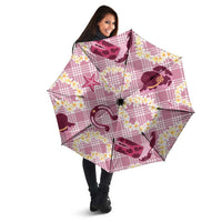 Aloha Hawaii Paniolo Lokelani Rose Palaka Umbrella Coastal Rodeo LT7 - Polynesian Pride
