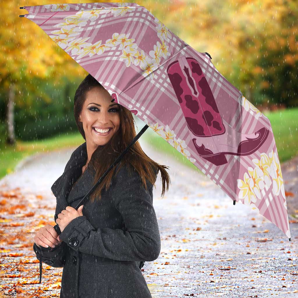 Aloha Hawaii Paniolo Lokelani Rose Palaka Umbrella Coastal Rodeo LT7 - Polynesian Pride
