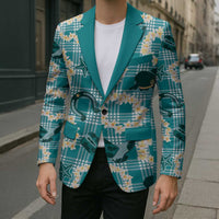 Aloha Hawaii Paniolo Teal Palaka Blazer Coastal Rodeo - Polynesian Pride