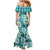Aloha Hawaii Paniolo Teal Palaka Mermaid Dress Coastal Rodeo - Polynesian Pride