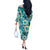 Aloha Hawaii Paniolo Teal Palaka Off The Shoulder Long Sleeve Dress Coastal Rodeo - Polynesian Pride