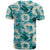 Aloha Hawaii Paniolo Teal Palaka T Shirt Coastal Rodeo - Polynesian Pride