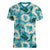 Aloha Hawaii Paniolo Teal Palaka Women V-Neck T-Shirt Coastal Rodeo - Polynesian Pride