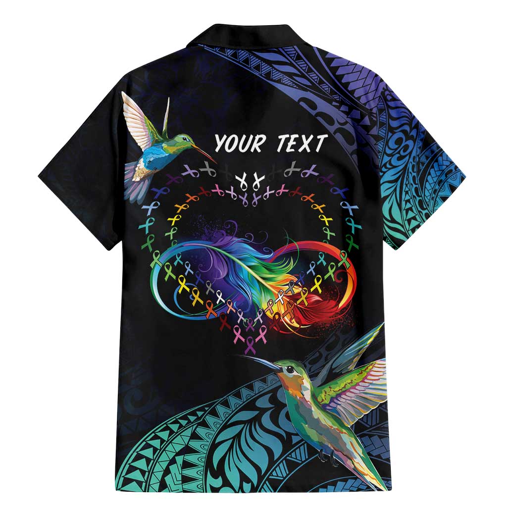 Polynesian Cancers Awareness Family Matching Mermaid Dress and Hawaiian Shirt Hummingbird - Fly High Until We Meet Again LT7 - Polynesian Pride