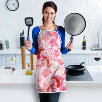 Pink Palaka Hawaii Aloha Apron Koi Pond Mix Sakura - Polynesian Pride