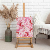 Pink Palaka Hawaii Aloha Canvas Wall Art Koi Pond Mix Sakura - Polynesian Pride