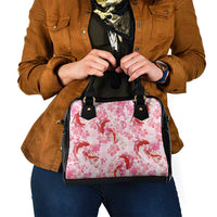 Pink Palaka Hawaii Aloha Shoulder Handbag Koi Pond Mix Sakura - Polynesian Pride