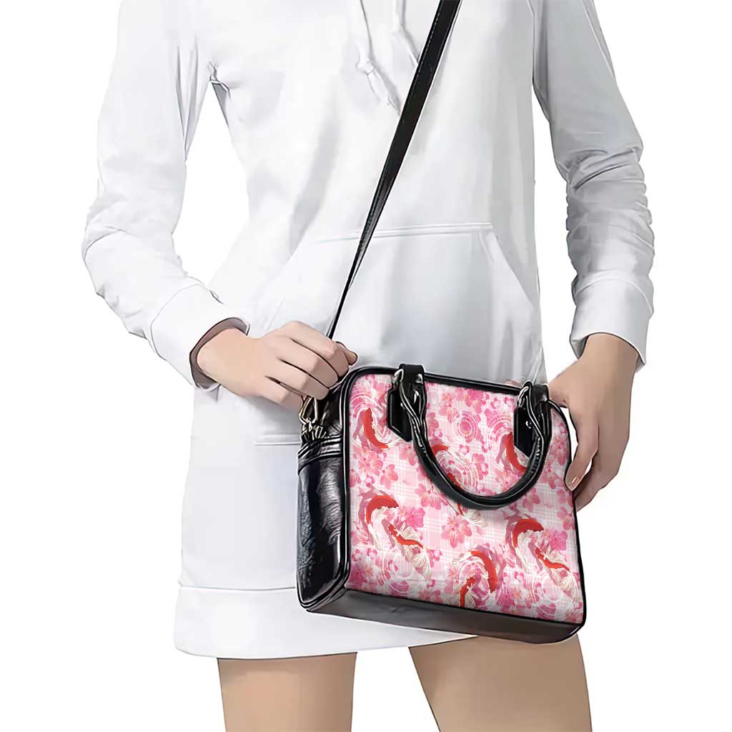 Pink Palaka Hawaii Aloha Shoulder Handbag Koi Pond Mix Sakura - Polynesian Pride