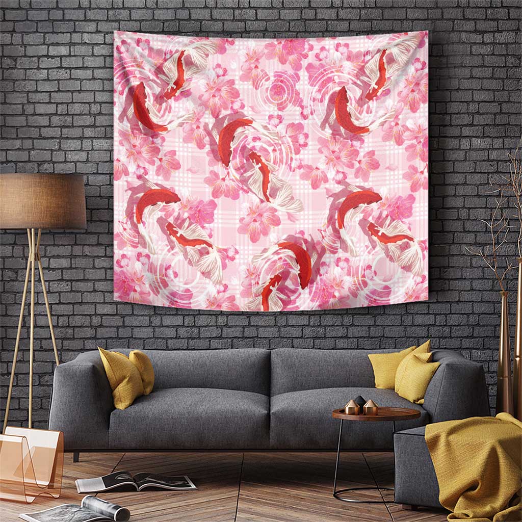 Pink Palaka Hawaii Aloha Tapestry Koi Pond Mix Sakura LT7 Pink - Polynesian Pride