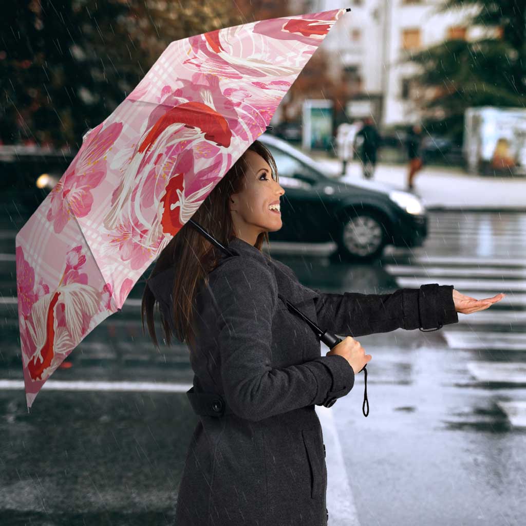 Pink Palaka Hawaii Aloha Umbrella Koi Pond Mix Sakura - Polynesian Pride