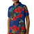 New Zealand Pohutukawa with Tui Birds Kid Polo Shirt Version 2 LT7 Kid Blue - Polynesian Pride
