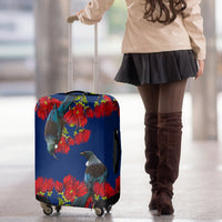 New Zealand Pohutukawa with Tui Birds Luggage Cover Version 2 LT7 - Polynesian Pride