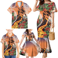 Hawaii Women's Day Tribal Family Matching Mermaid Dress and Hawaiian Shirt Pele Honua Mea LT7 - Polynesian Pride
