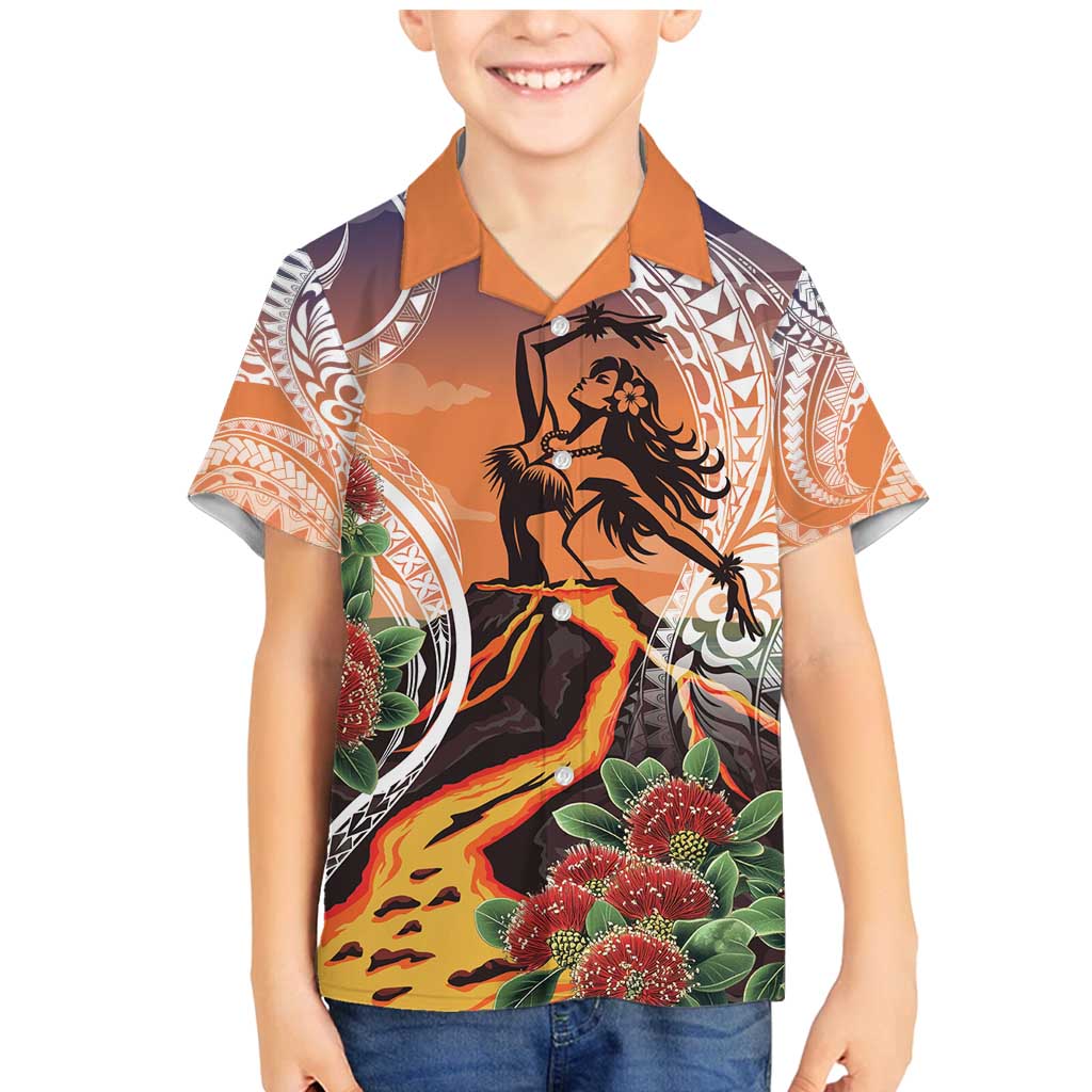 Hawaii Women's Day Tribal Family Matching Mermaid Dress and Hawaiian Shirt Pele Honua Mea LT7 Son's Shirt Art - Polynesian Pride