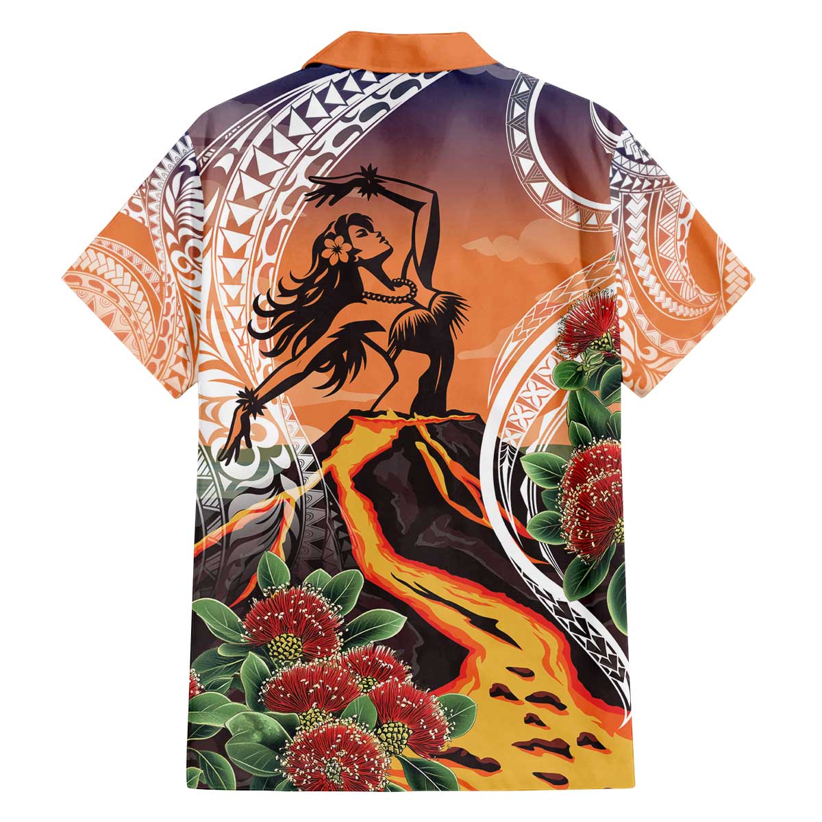 Hawaii Women's Day Tribal Family Matching Off The Shoulder Long Sleeve Dress and Hawaiian Shirt Pele Honua Mea LT7 - Polynesian Pride