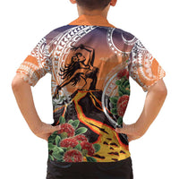 Hawaii Women's Day Tribal Family Matching Off Shoulder Maxi Dress and Hawaiian Shirt Pele Honua Mea LT7 - Polynesian Pride