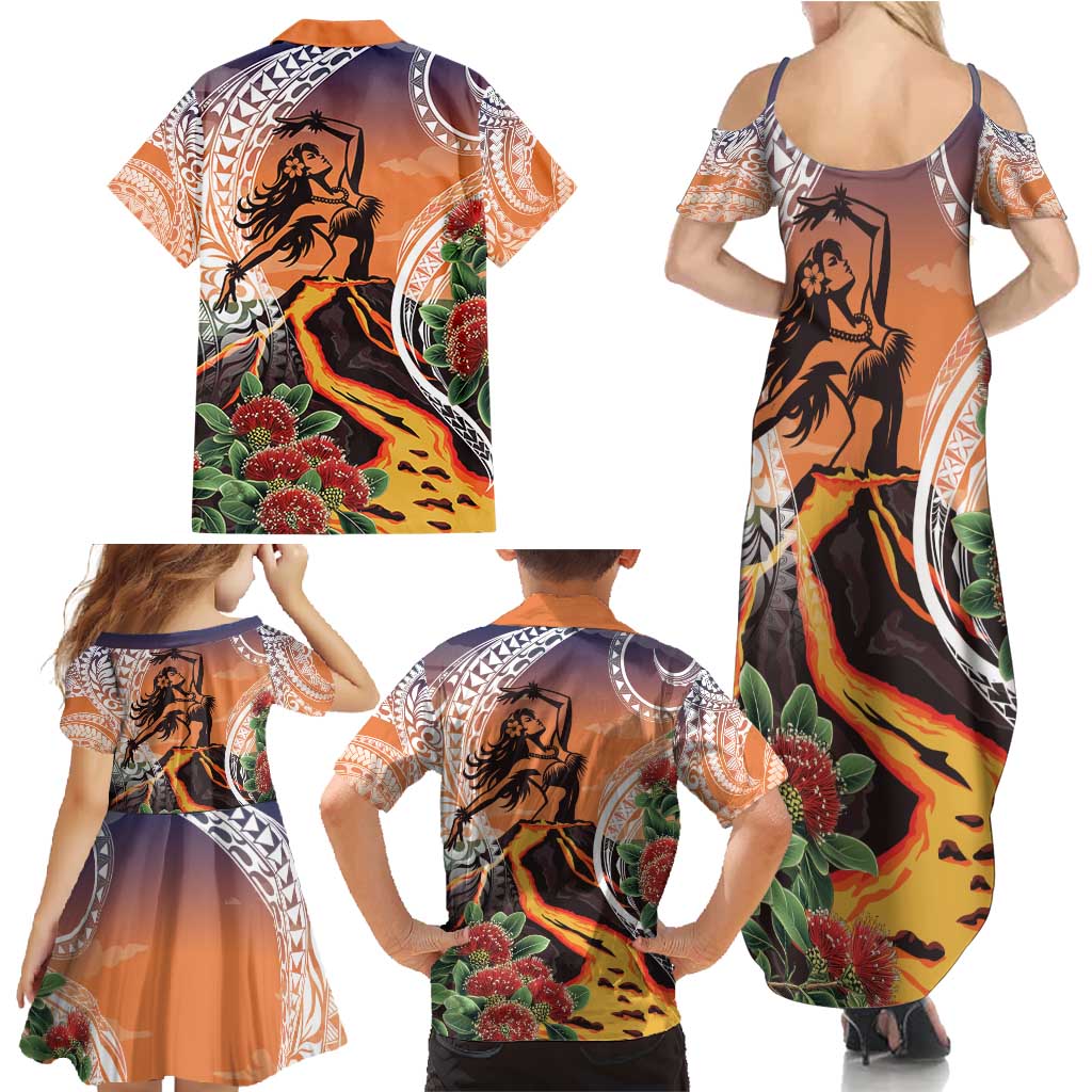Hawaii Women's Day Tribal Family Matching Summer Maxi Dress and Hawaiian Shirt Pele Honua Mea LT7 - Polynesian Pride