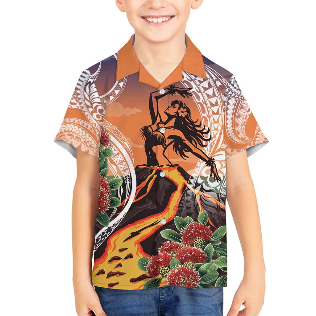 Hawaii Women's Day Tribal Family Matching Summer Maxi Dress and Hawaiian Shirt Pele Honua Mea LT7 Son's Shirt Art - Polynesian Pride