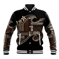 Samoa Siapo Mamanu Baseball Jacket Waves Motifs