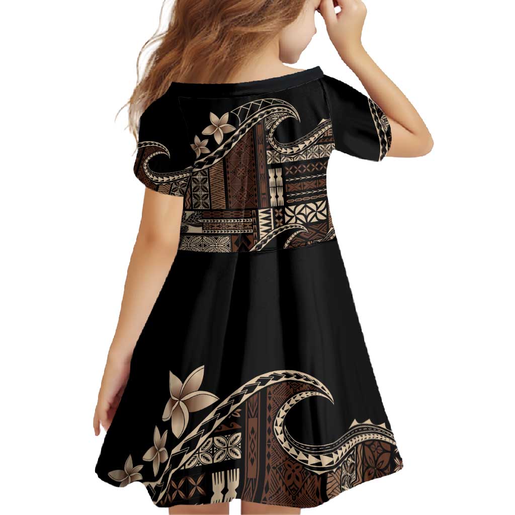 Samoa Siapo Mamanu Family Matching Off Shoulder Maxi Dress and Hawaiian Shirt Waves Motifs
