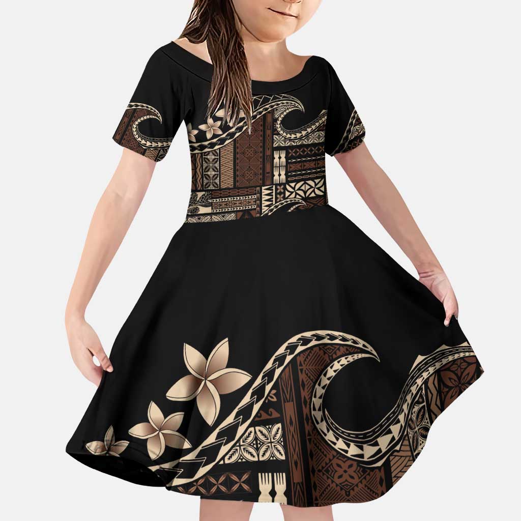 Samoa Siapo Mamanu Family Matching Puletasi and Hawaiian Shirt Waves Motifs