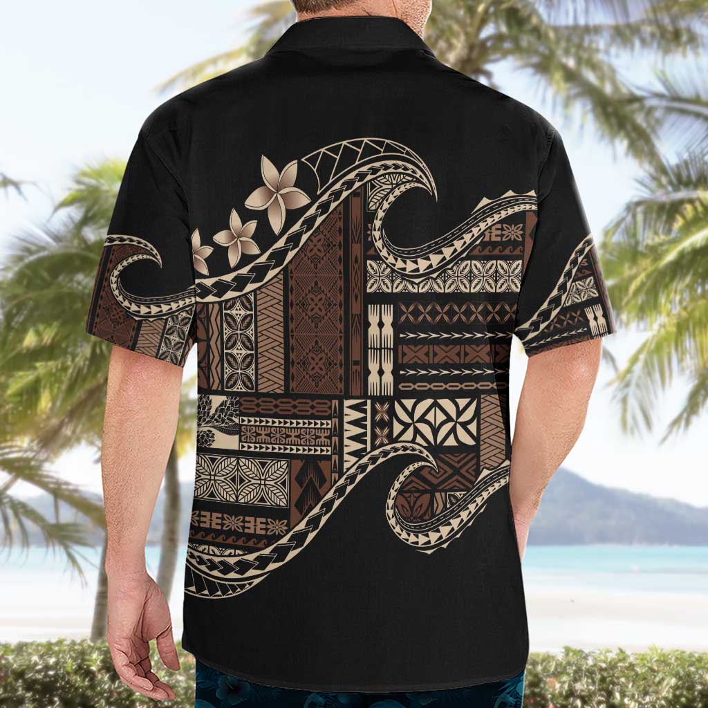 Samoa Siapo Mamanu Hawaiian Shirt Waves Motifs