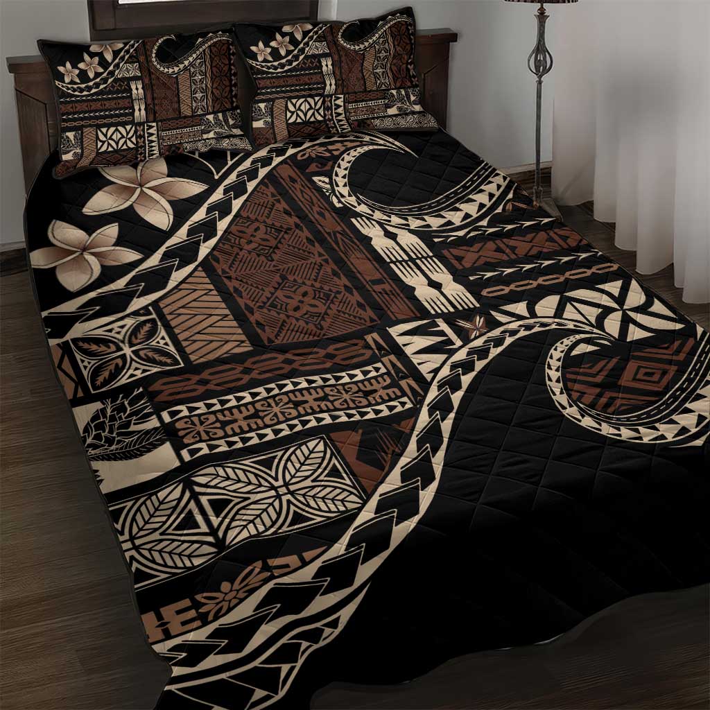 Samoa Siapo Mamanu Quilt Bed Set Waves Motifs