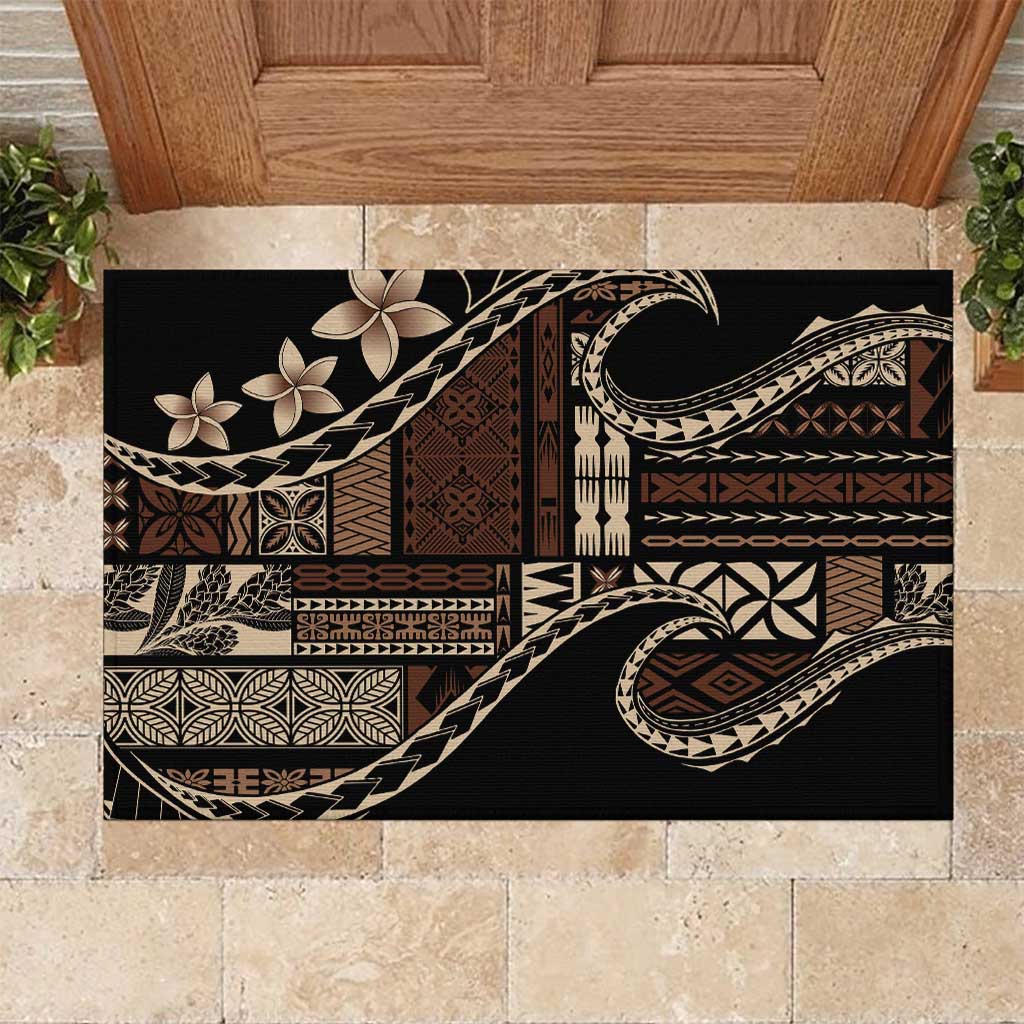 Samoa Siapo Mamanu Rubber Doormat Waves Motifs