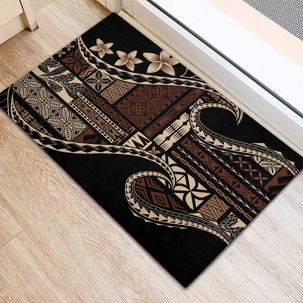 Samoa Siapo Mamanu Rubber Doormat Waves Motifs