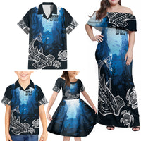 World Ocean Day Pasifika Family Matching Off Shoulder Maxi Dress and Hawaiian Shirt Awaken New Depths LT7 - Polynesian Pride