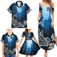 World Ocean Day Pasifika Family Matching Summer Maxi Dress and Hawaiian Shirt Awaken New Depths LT7 - Polynesian Pride