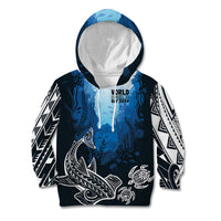 World Ocean Day Pasifika Kid Hoodie Awaken New Depths LT7 Hoodie Blue - Polynesian Pride