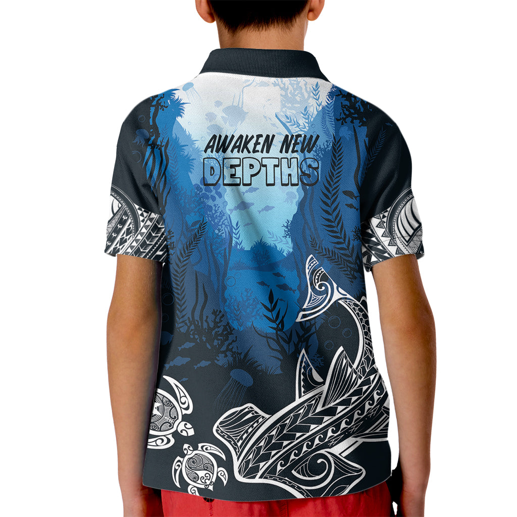 World Ocean Day Pasifika Kid Polo Shirt Awaken New Depths