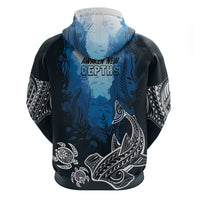 World Ocean Day Pasifika Zip Hoodie Awaken New Depths LT7 - Polynesian Pride