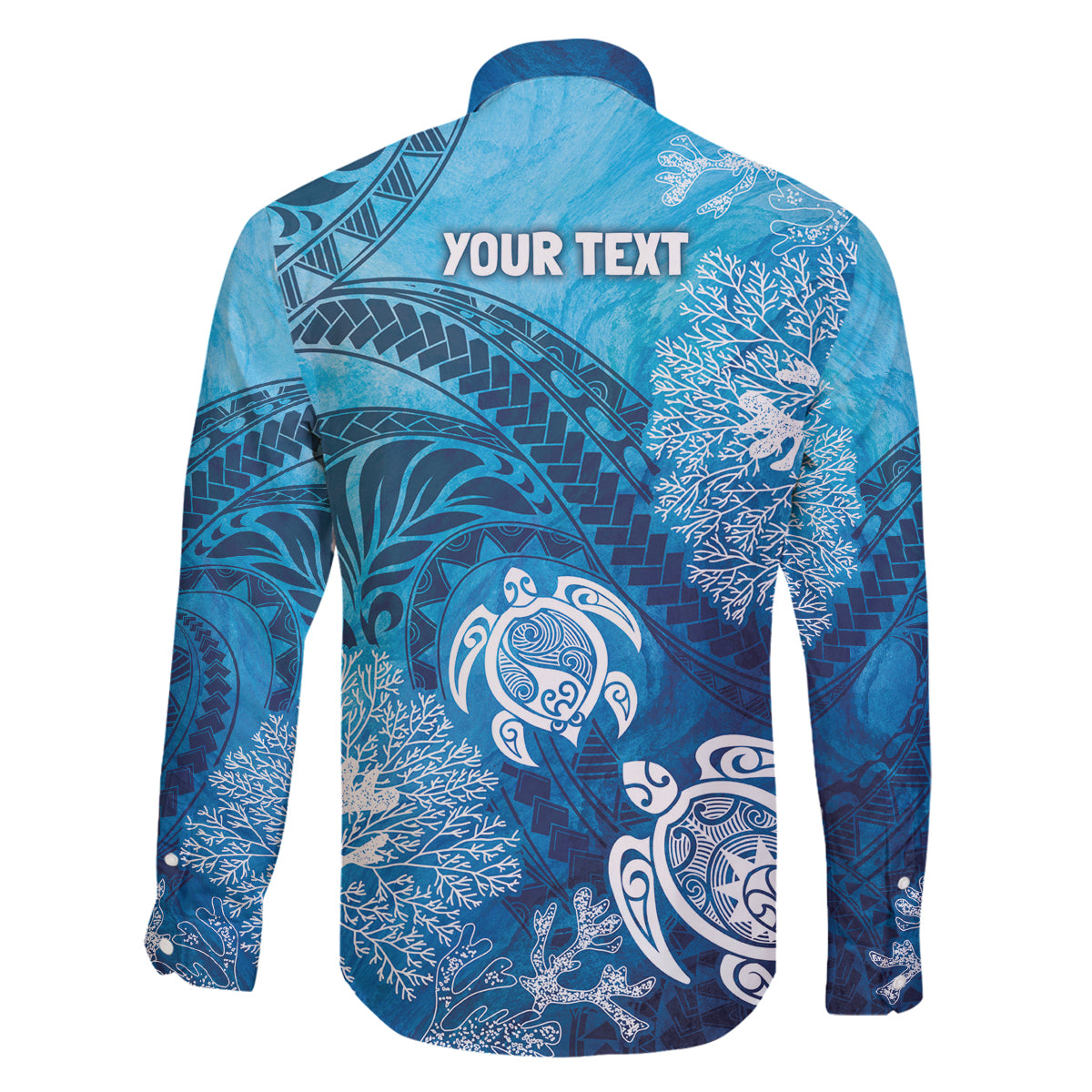 Hawaii World Ocean Day Family Matching Long Sleeve Bodycon Dress and Hawaiian Shirt Kakau Turtles LT7 - Polynesian Pride