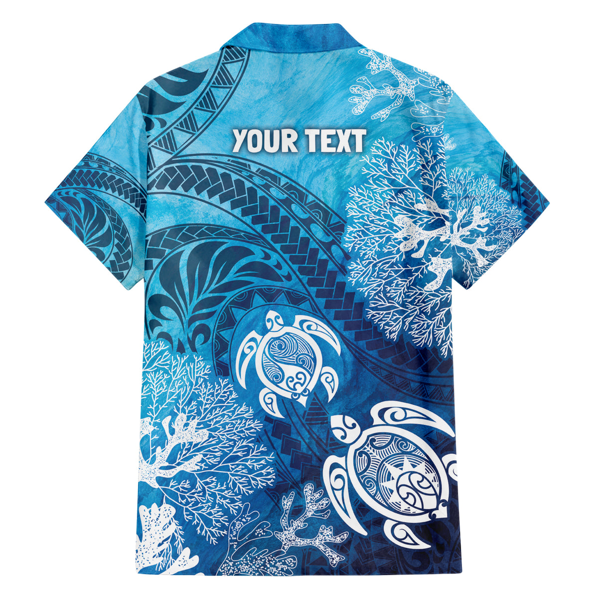 Hawaii World Ocean Day Family Matching Short Sleeve Bodycon Dress and Hawaiian Shirt Kakau Turtles LT7 - Polynesian Pride